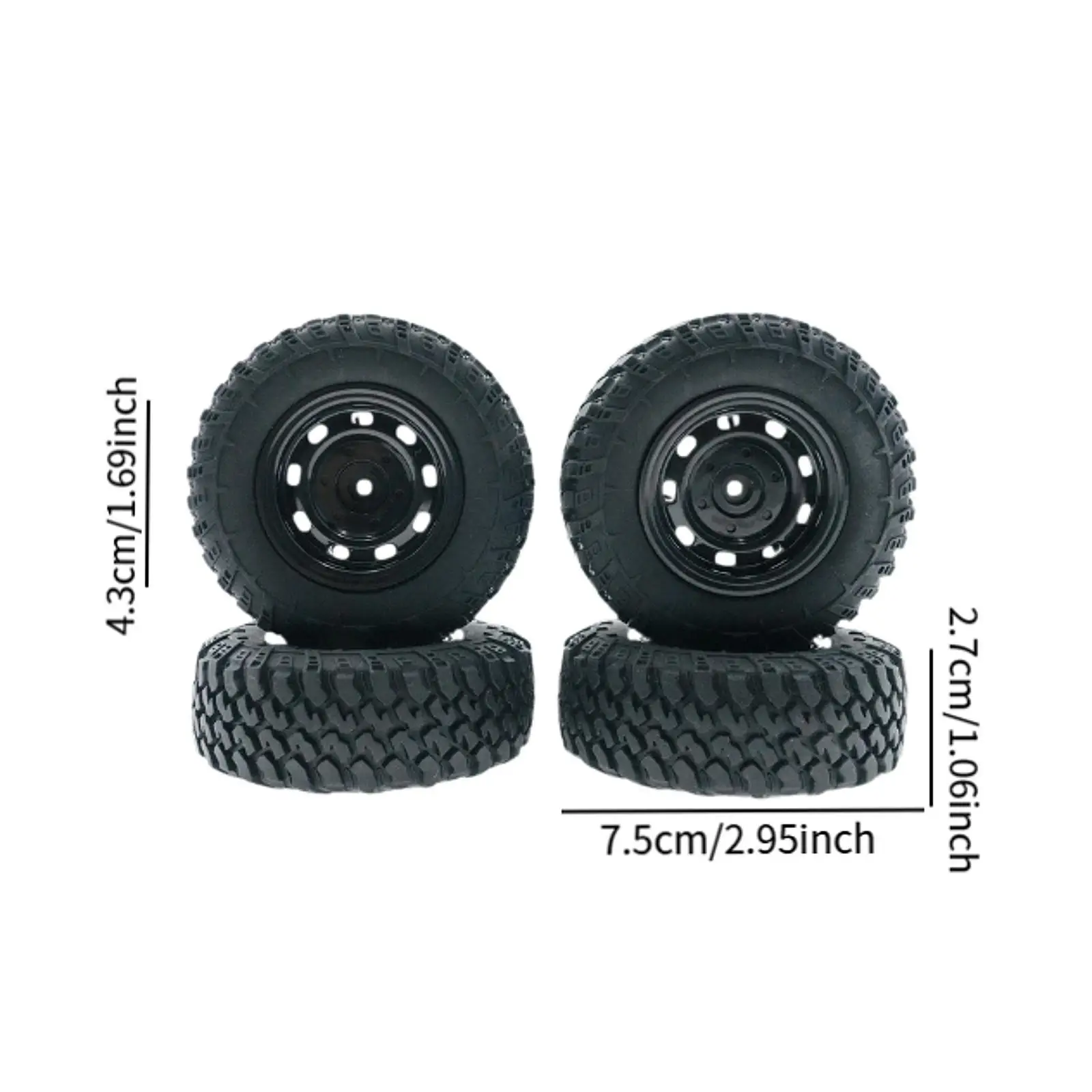 4개 RC 자동차 타이어 튼튼한 예비 부품 액세서리 고무 휠 타이어 MN90 MN91 MN98 MN99S 1:12 RC 모델 자동차 교체용