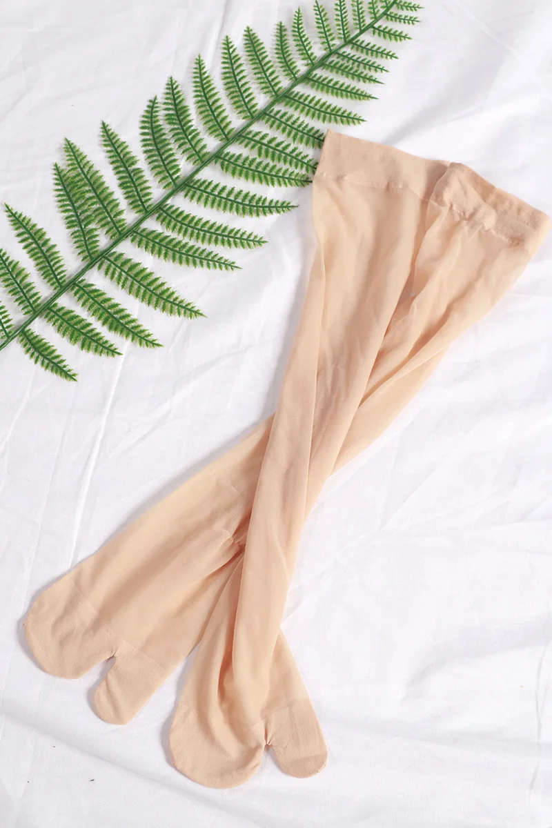 4 Paar ultradünne Zehensocken mit zwei Fingern, lange, atmungsaktive, transparente Tabi-Socken für Damen, einfarbige Flip-Flops, 2-Zehen-Seidenstrümpfe – Detail 8