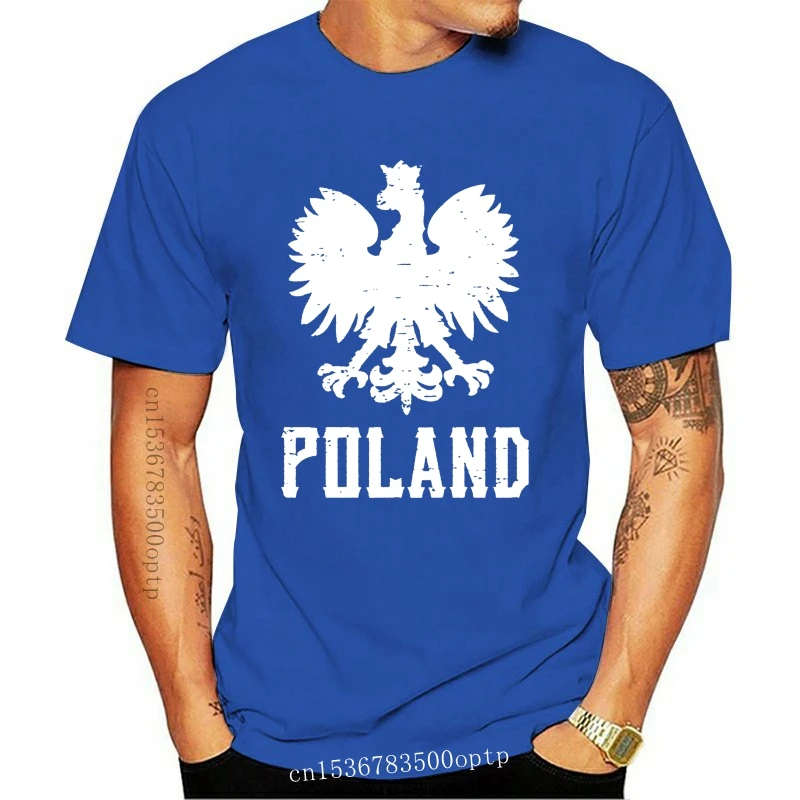 New T-shirts 2021 Brand Clothes Slim Fit Printing Poland White Eagle Men T-shirt