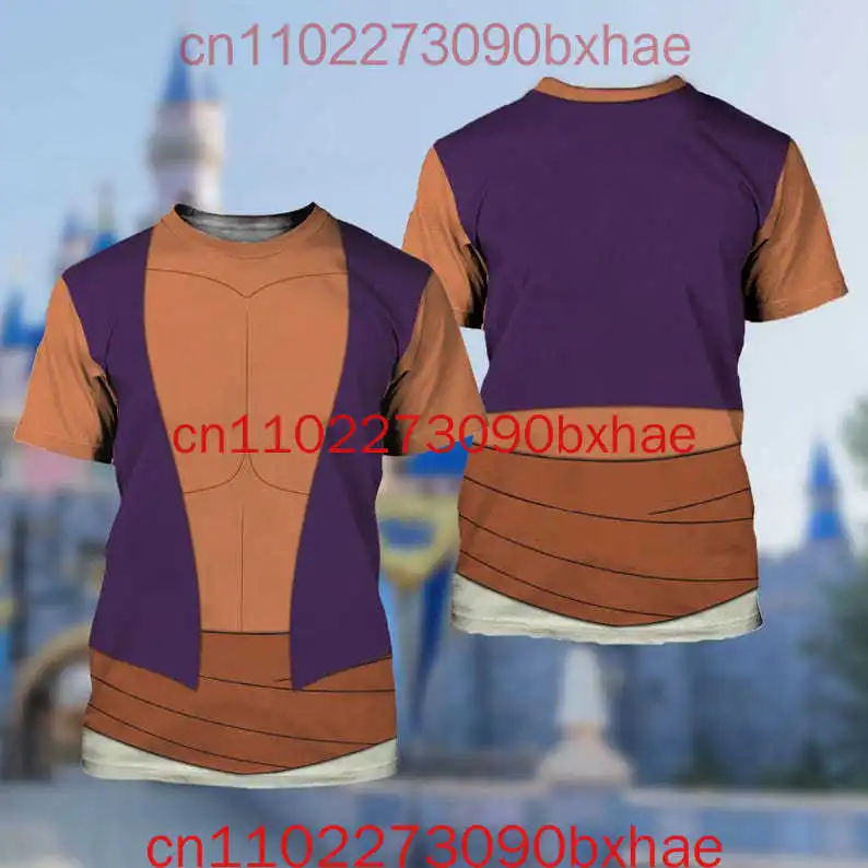 

New Disney Aladdin T-Shirt 3D Print Cartoon Cosplay Costume Fashion Men's and Women's Children's Short sleeved T-shirt