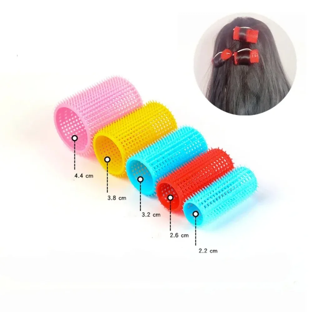 6Pcs Soft Teeth Curling Iron Fluffy Self-adhesive Bangs Hair Roll Curling Artifact Bangs Fluffy Adhesive Hair Hairdressing Tool