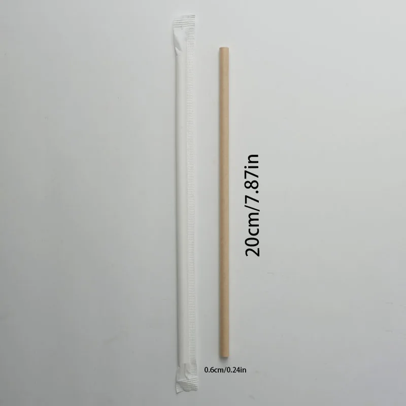使い捨てストロー 個別包装、茶色の紙ストロー、飲料、コーヒー、ホットドリンク、クリスマスパーティー用品に最適