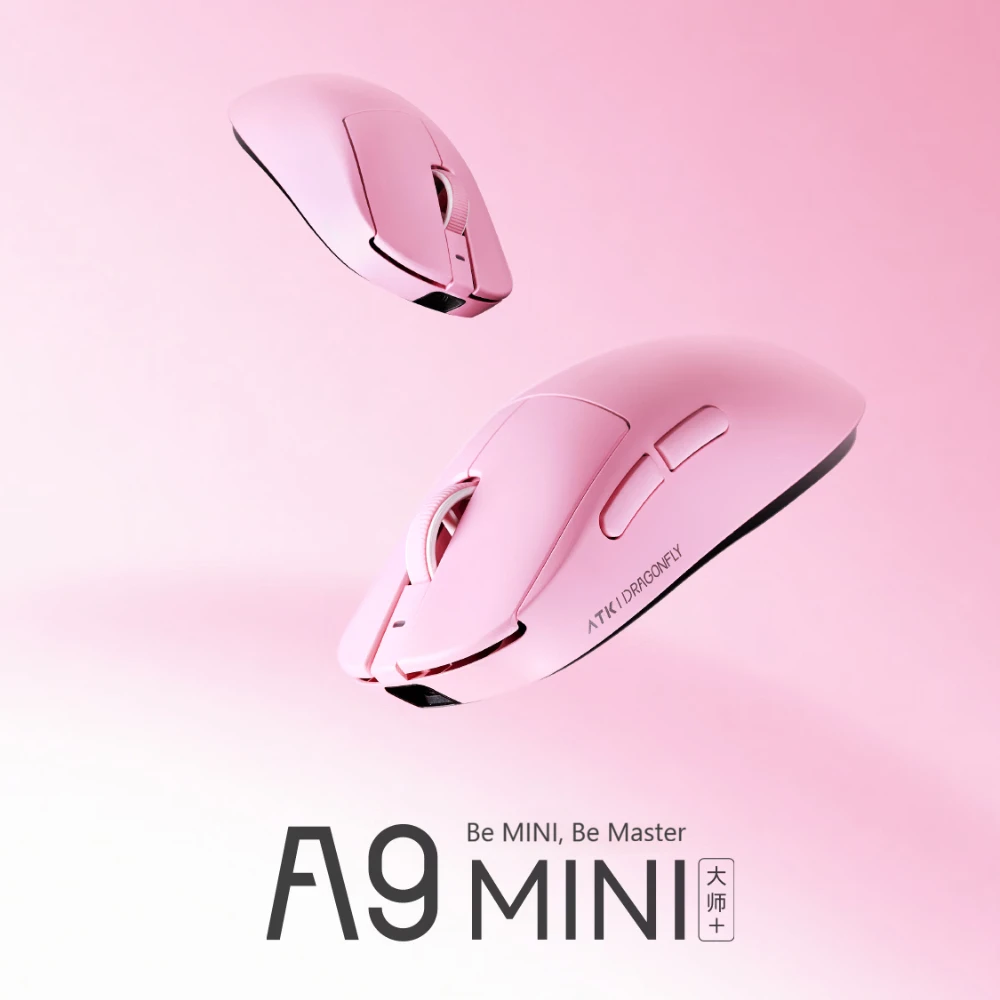 ATK Dragonfly A9 MINI Plus Ultimate Wireless Gaming Mouse Dual Model 39g Lightweight PAW3955 Master Dual 8K FPS Esports Mouse