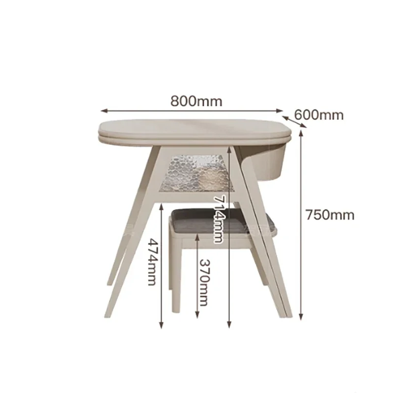 Folding Dining Table Set 2 Chairs Nordic Oval Dining Table Modern Luxury Kitchen Mesas Pegables Portatil Dining Room Furniture