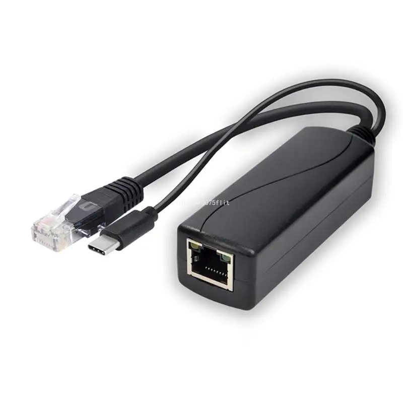 DC48V Input To DC5V Output POE Splitter POE Injector MicroUSB Type C DC5.5x2.1mm DC3.5x1.35mm For IP DropShipping