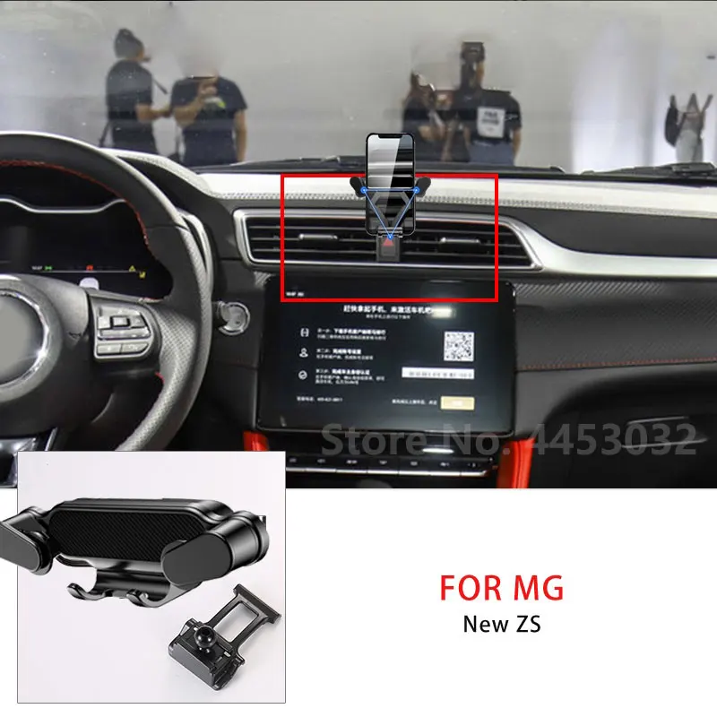 Gravity Car Mobile Phone Holder GPS Support Stand Bracket For MG ZS 2017 2018 2019 2020 2021 2022 360 Rotatable Accessories