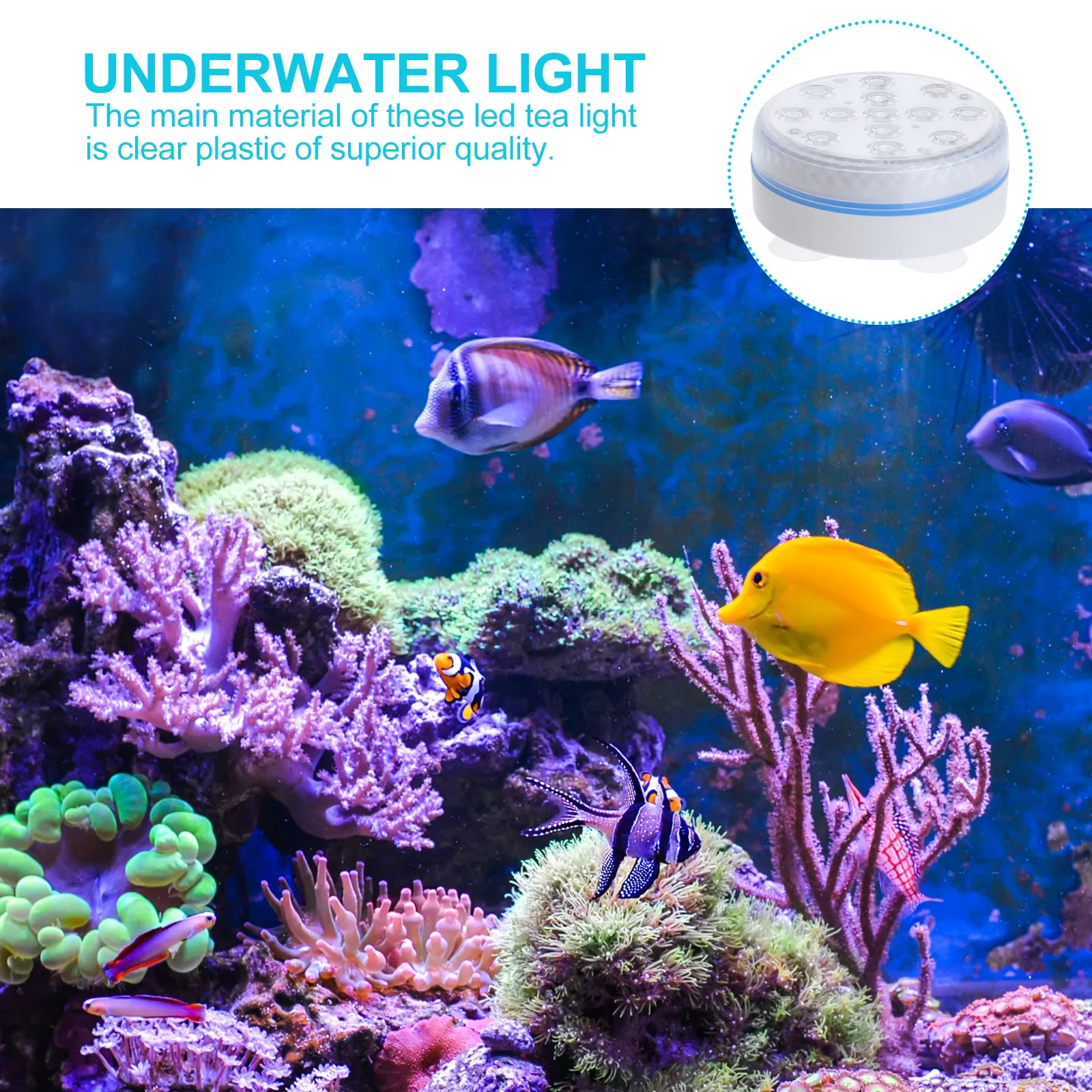 

Led Waterproof Lights Submersible Underwater Lamps Pool Fish Tank Decoration White Powered By 3 Aa Batteries