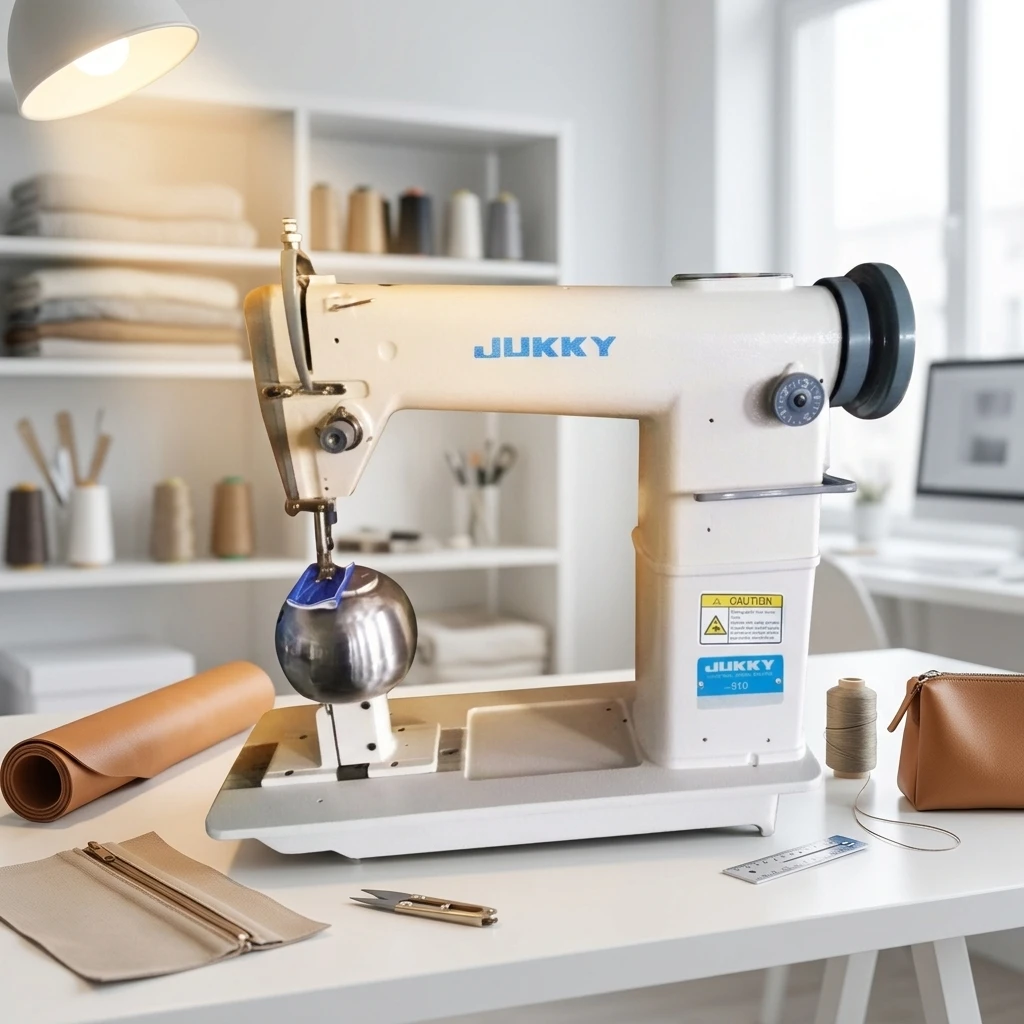 

Leather Machine JUKKY 810 Post-Bed Lockstitch Sewing Machine High Quality Hot Sale With Wigs Bowl and Machine Head Only