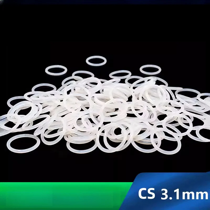 

Custom Silicone O-rings CS 3.1mm VMQ Gasket Heat Resist Mechanical Equipment Seals Translucent White