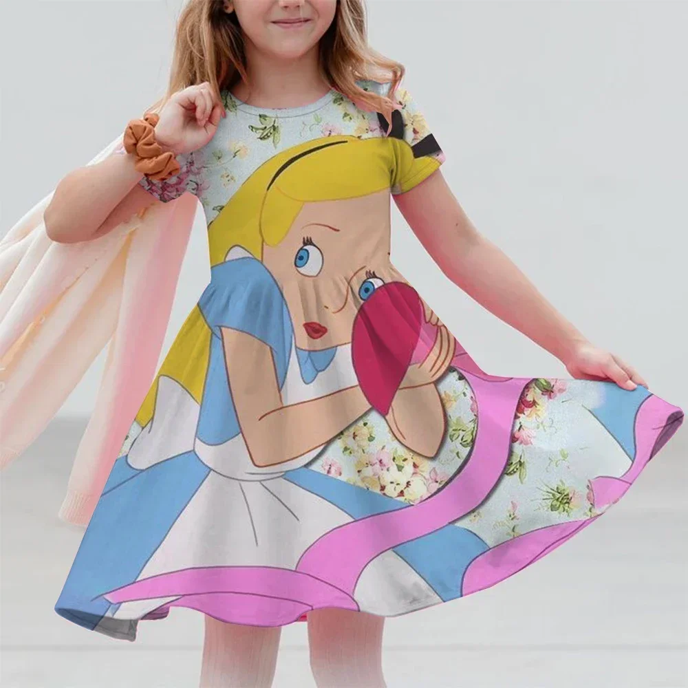 

Платье принцессы Эльзы Диснея с накидкой, платье для девочек, летний детский костюм с короткими рукавами для детей в западном стиле, праздничный костюм «Холодное сердце», От 2 до 8 лет