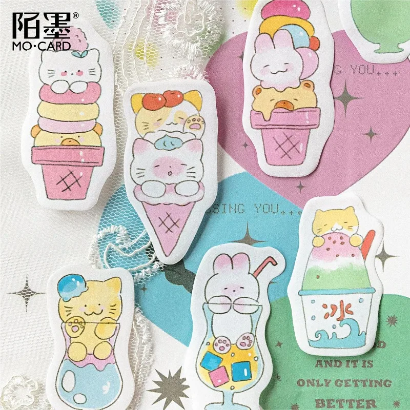 Multi-version  Notes, Sweet Tea Shop Series, Cute Student Message Index Sticker, Note Sticker N Times Note Pad Kawaii Memo Pad