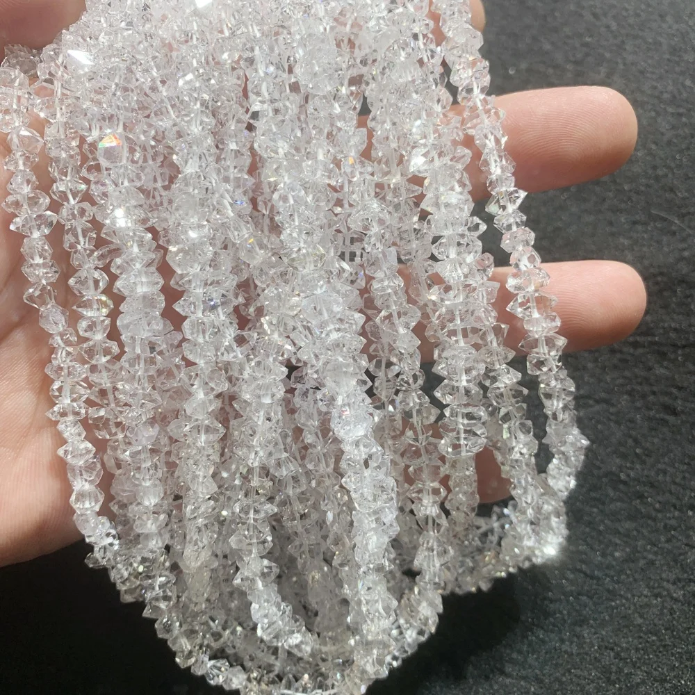 Natural Energy Crystal Herkimer Diamond Irregular Loose Beads Diy Necklace Bracelet Jewelry Making Accessories