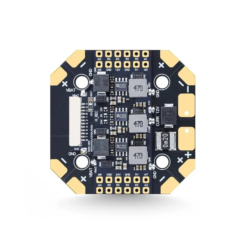 100A PDB Board 8-Channel 12S V3 Power Distribution Board GH1.25 Connector On-Board 3-BEC For Flight Controller