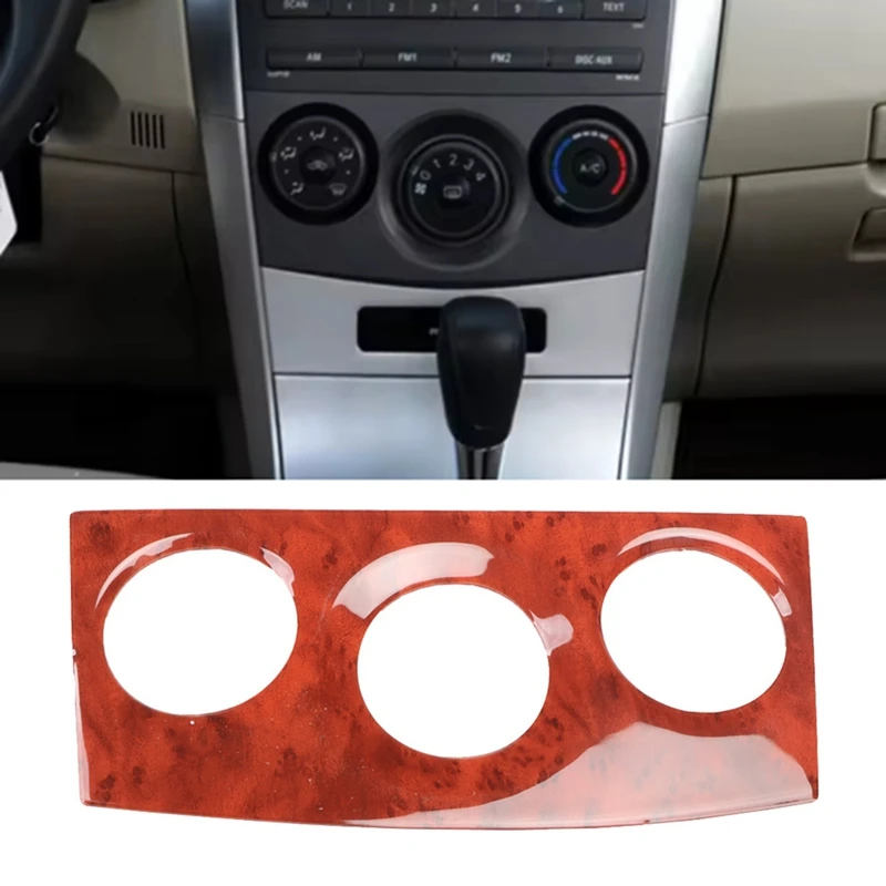 Super Sale Car Manual A/C Control Panel Trim Cover for Toyota Corolla 2007-2013 Interior A/C Panel Trim Parts Yellow Walnut Grai - view 3