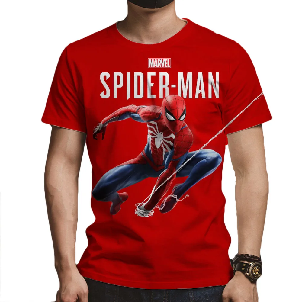 

Marvel Spider-man Man Casual Shirt Y2K Clothes Men's T Shirts Boys Top T-shirt Streetwear Youngla Male Oversize Short Sleeve Tee