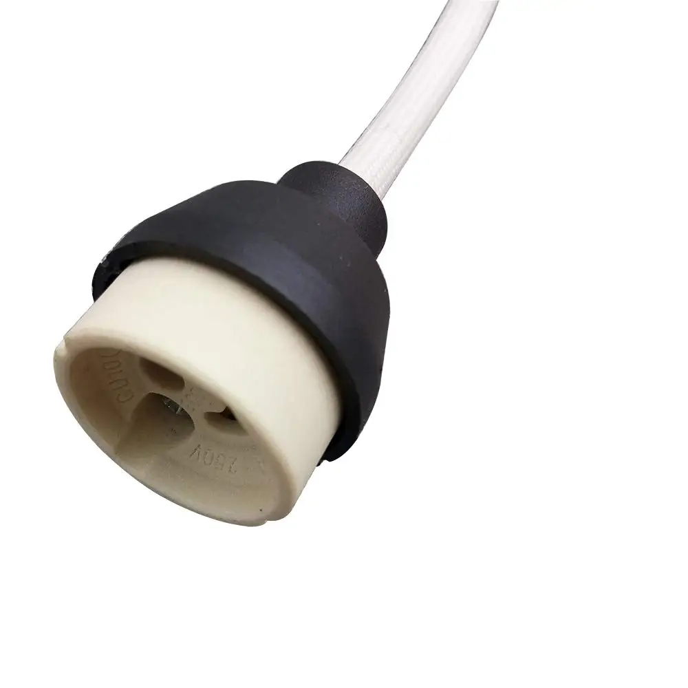 JOYINLED Pack of 6 GU10 Lamp Holder, Ceramic Base and Terminal Strip, Bridge with Cable and Insulating Sleeve, Connector Adapter