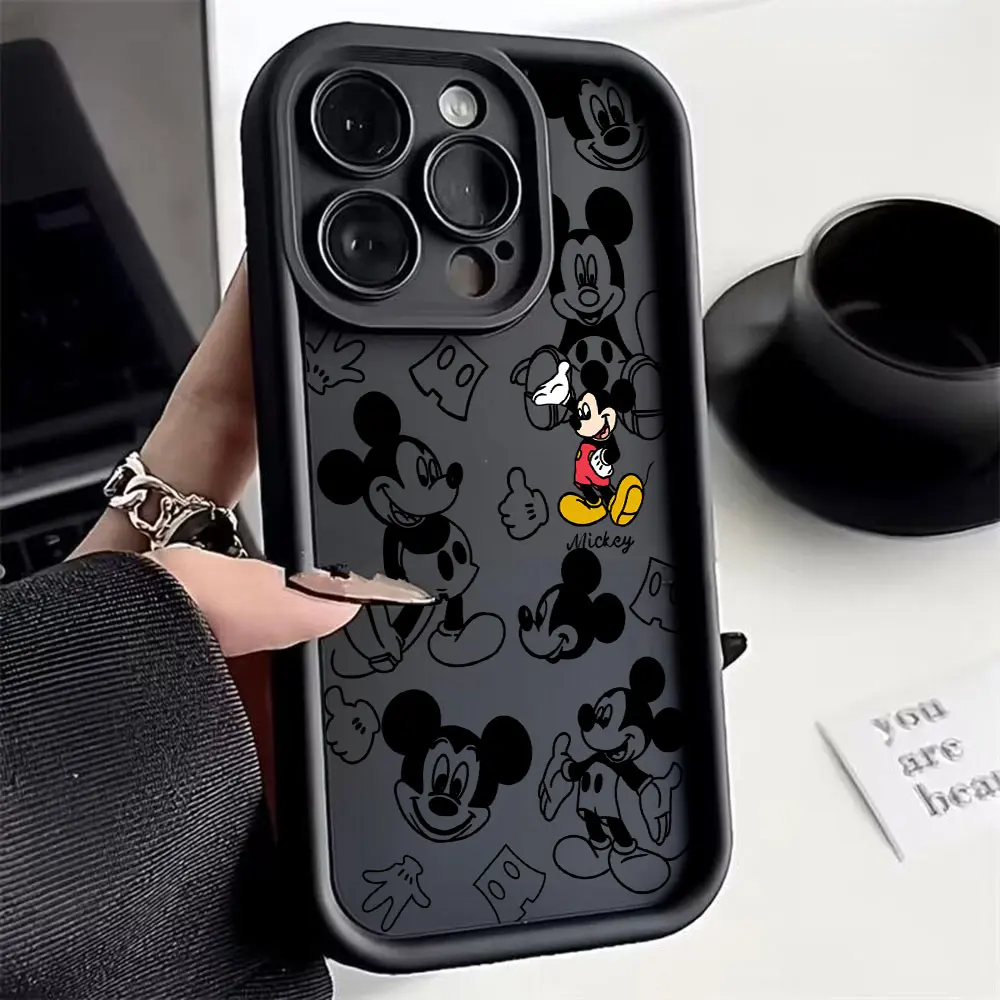 Cute Cartoon Mickey Mouse Phone Case For OPPO Reno 2 3 4 5 6 7 7Z 8 8T 10 11 12 Pro Plus 4G 5G Soft TPU Back Cover