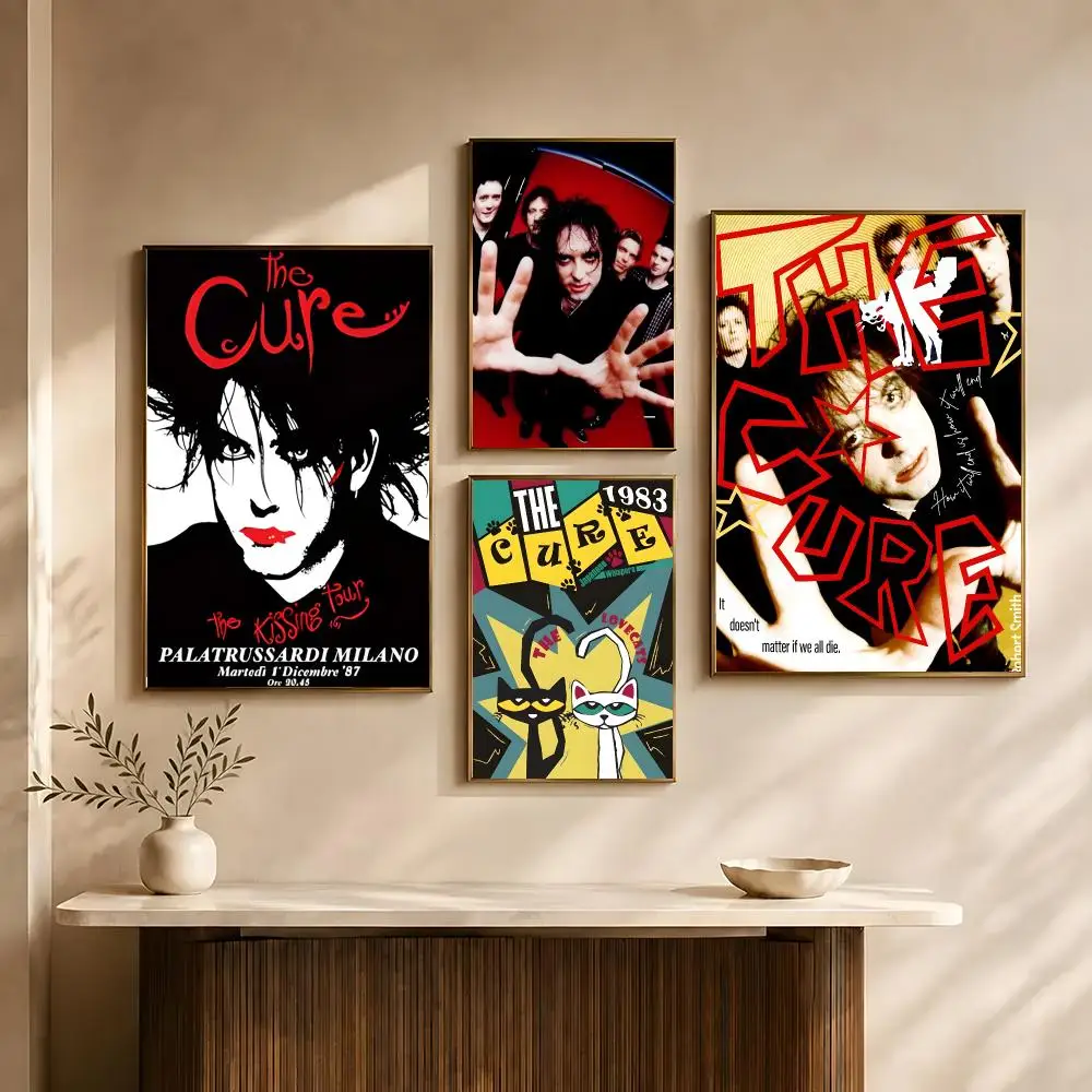 Band The Cure Poster Poster All-match HD Waterproof Self-Adhesive Wall Art Sticker For Home Bedroom