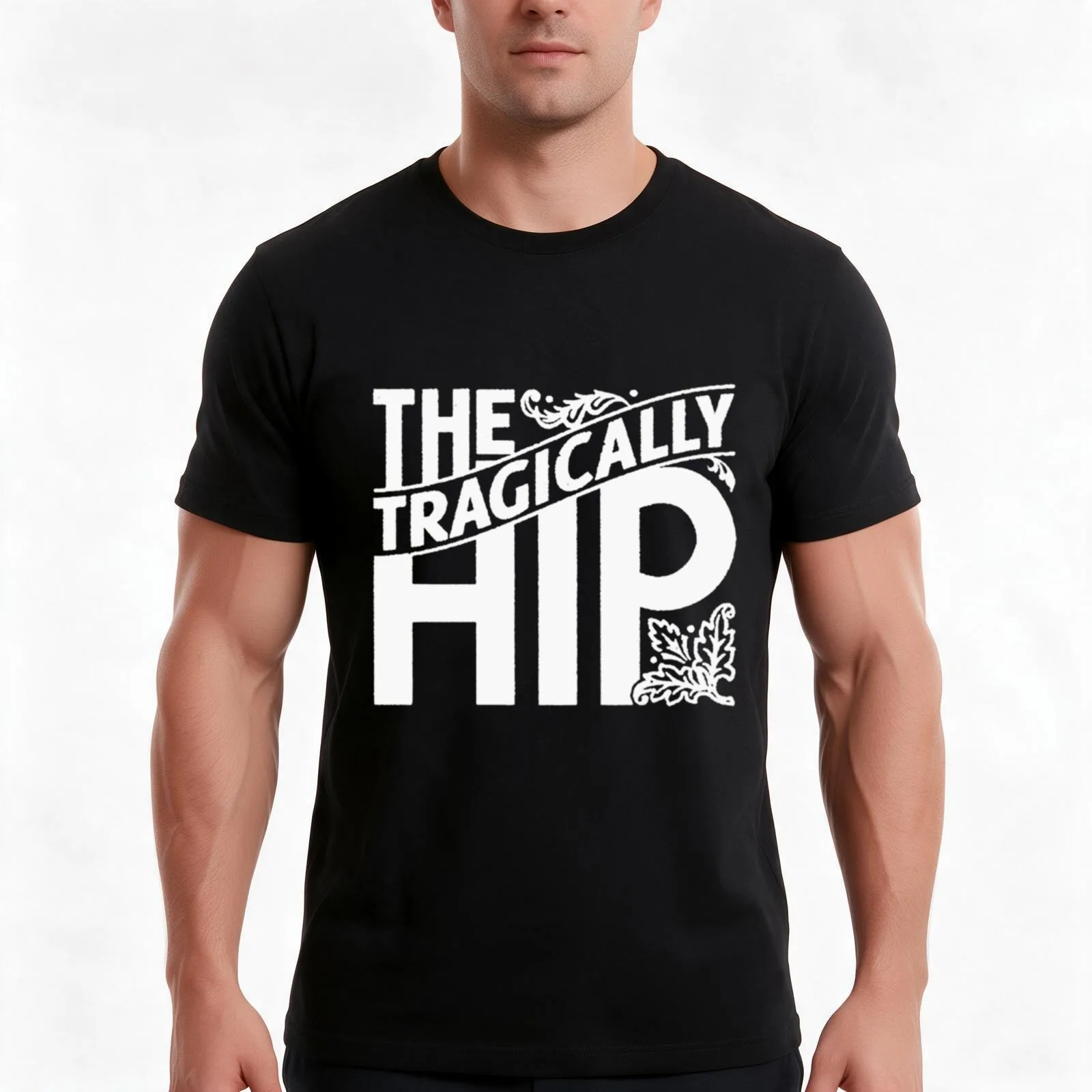 Tragically Hip T-Shirt, Summer Casual Cotton Tee, Oversized Streetwear Tops, Vintage Graphic Print, Loose Fit Short Sleeve