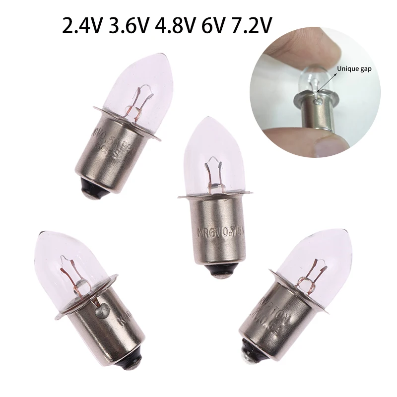 

1pcs P13.5S Base Bulb Old Style Flashlight 2.4V 3.6V 4.8V 6V 7.2V 0.4A 0.5A 0.75A Replacement Bulbs Torches Work Lamp Bulb