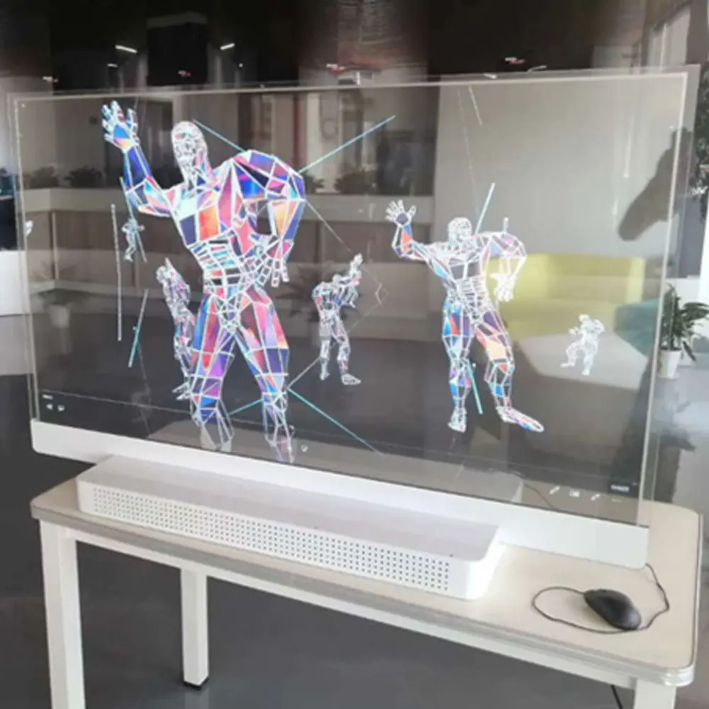 Nieuw ontwerp transparant scherm display OLED Windows 11 dubbele grootte 55 inch transparant OLED display
