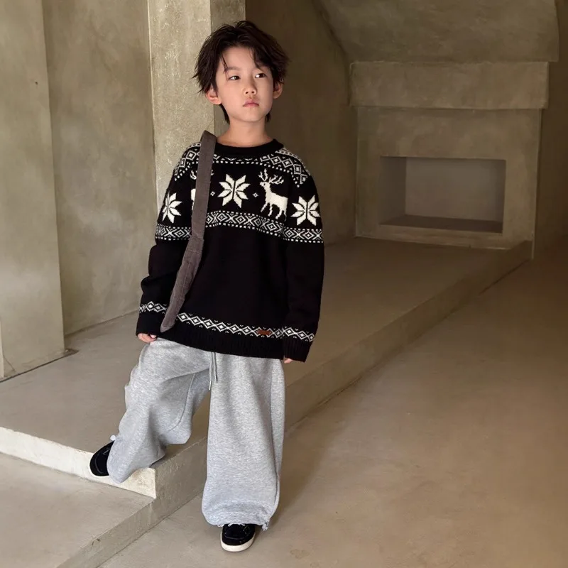 pull-pour-garcons-couche-de-base-de-style-coreen-vetements-tendance-pour-enfants-doux-et-confortable-tricot-epais-automne-hiver-2025