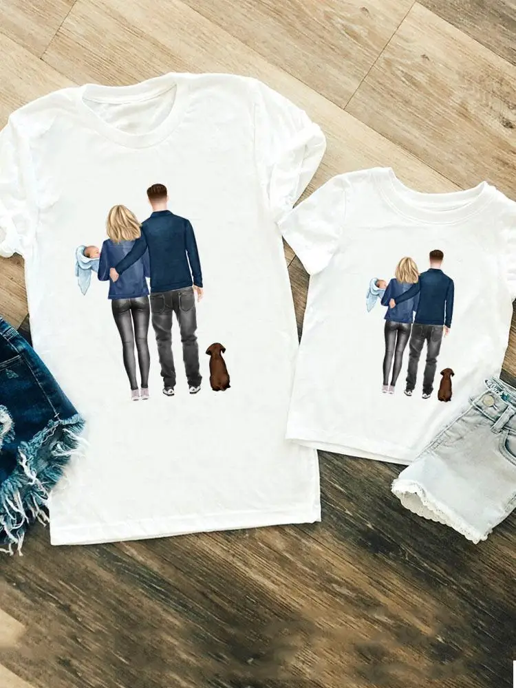 

Family Matching Outfits Fashion Dad Men Male Tee T-shirt Women Girls Boys Kid Child Summer Mom Mama Tshirt Clothes Clothing