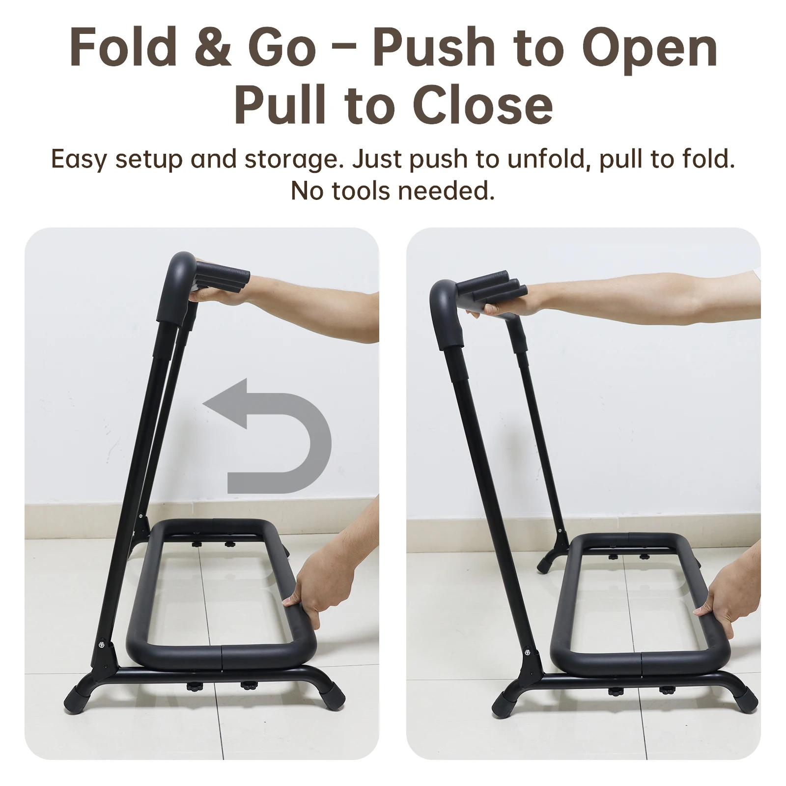 Foldable Metal Stable 5-Guitar Stand for Acoustic Classical Electric Guitars and Bass, Heavy Duty Guitar Display Rack view 5