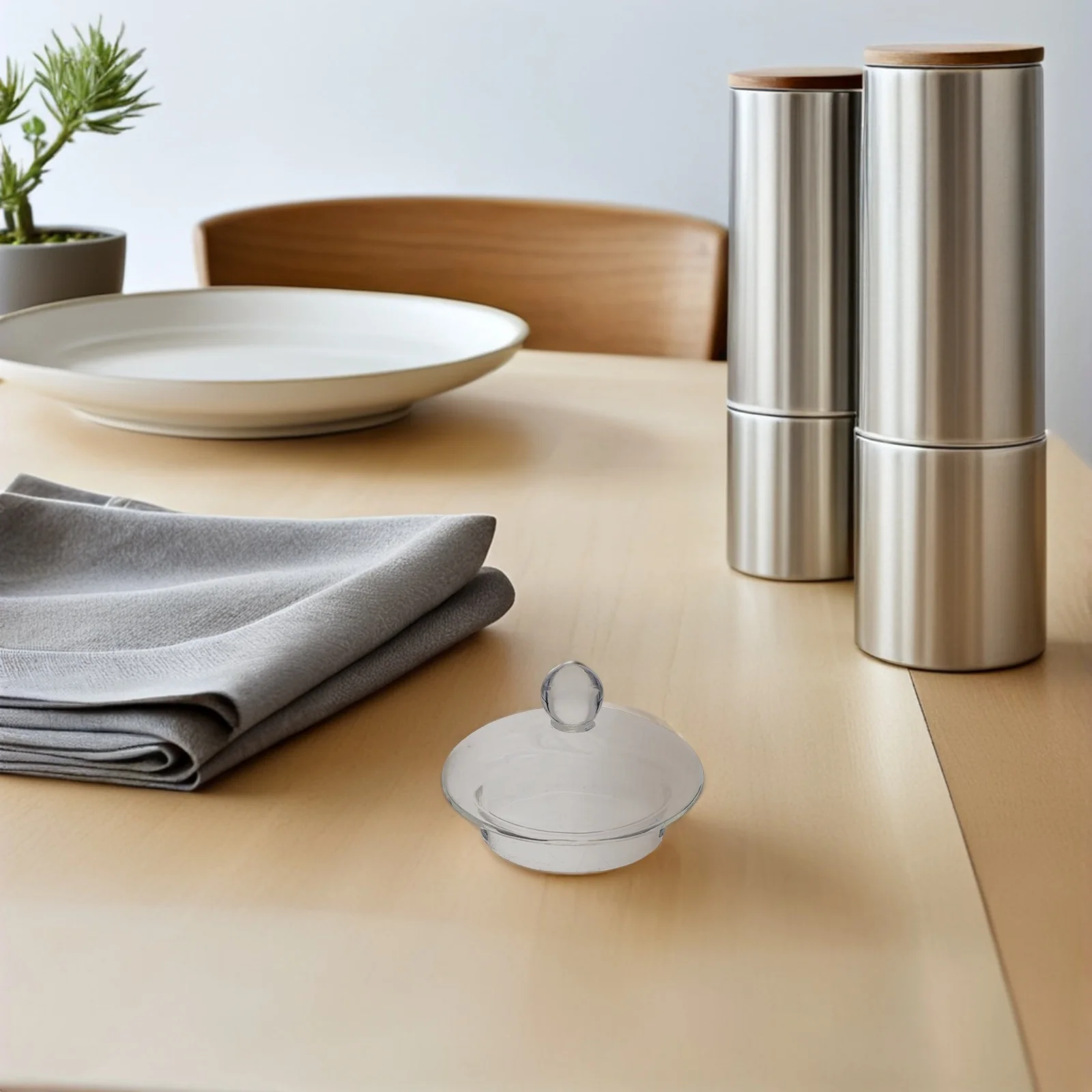 

Glass Teapot Lid Replacement Heat Resistant Transparent Easy Use Cover for Household Tea Kettle Tea Pot Lid