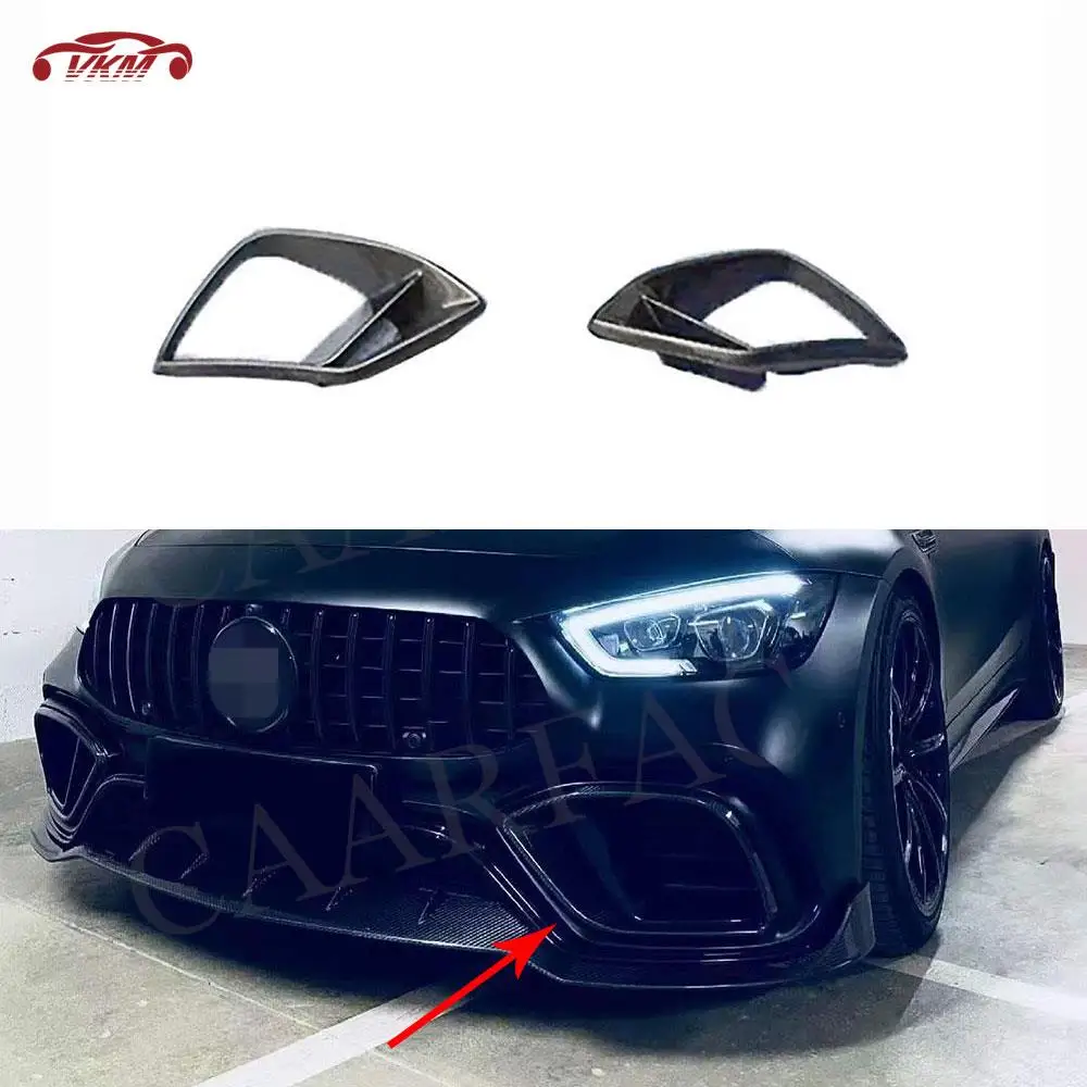 

Dry Carbon Fiber Front Bumper Air Vent Outlet Cover Trim For Mercedes Benz AMG GT63 GT63S 4 Door 2019-2023 FogLamp Vent Trim