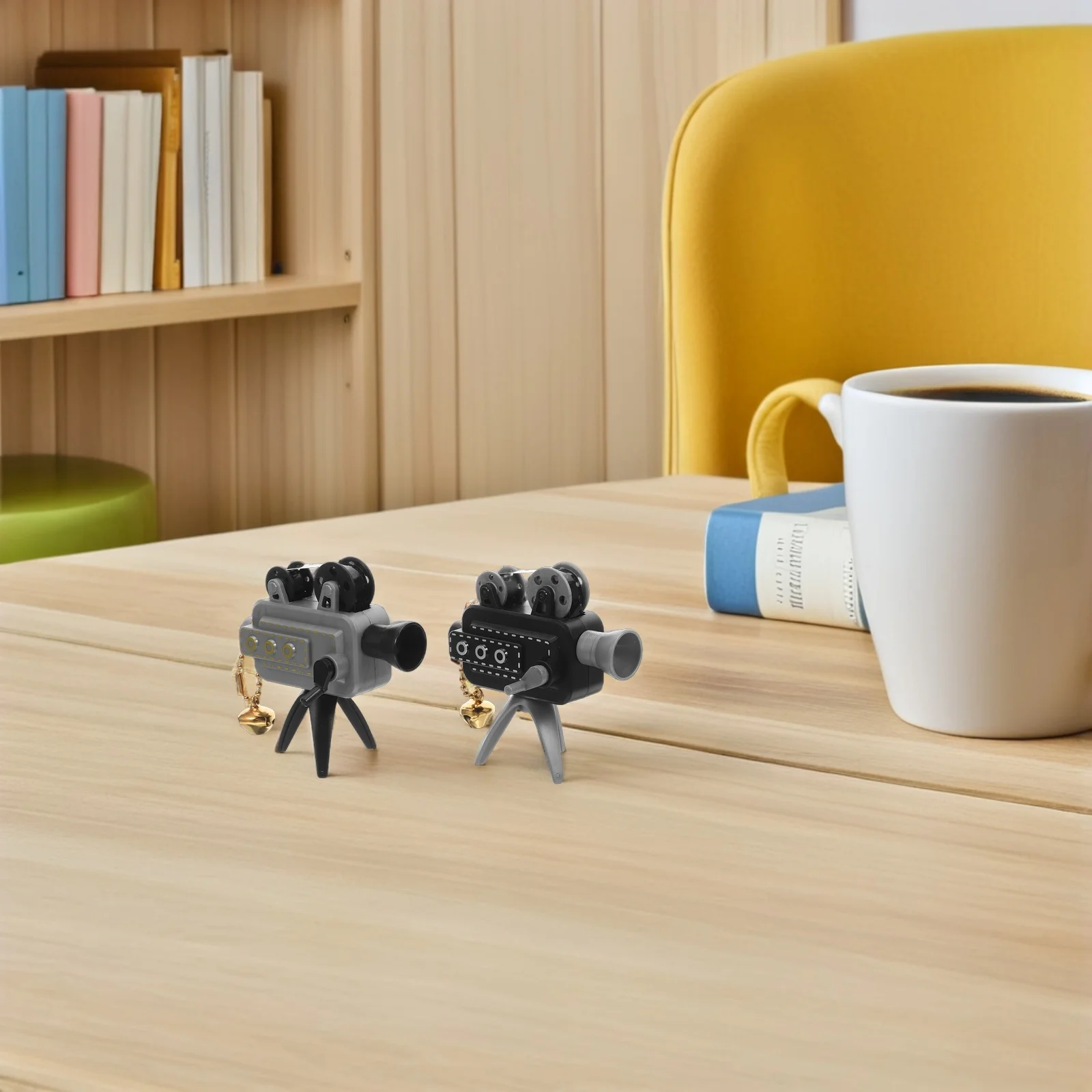 2 szt. Zabawki projekcyjne na biurko, mini projektor dla dzieci, plastikowa miniaturowa figurka do domku dla lalek
