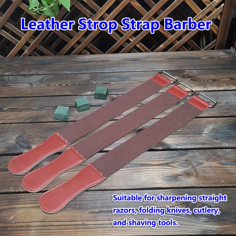 Genuine Leather Strop Strap for Barber Straight Razor & Fold