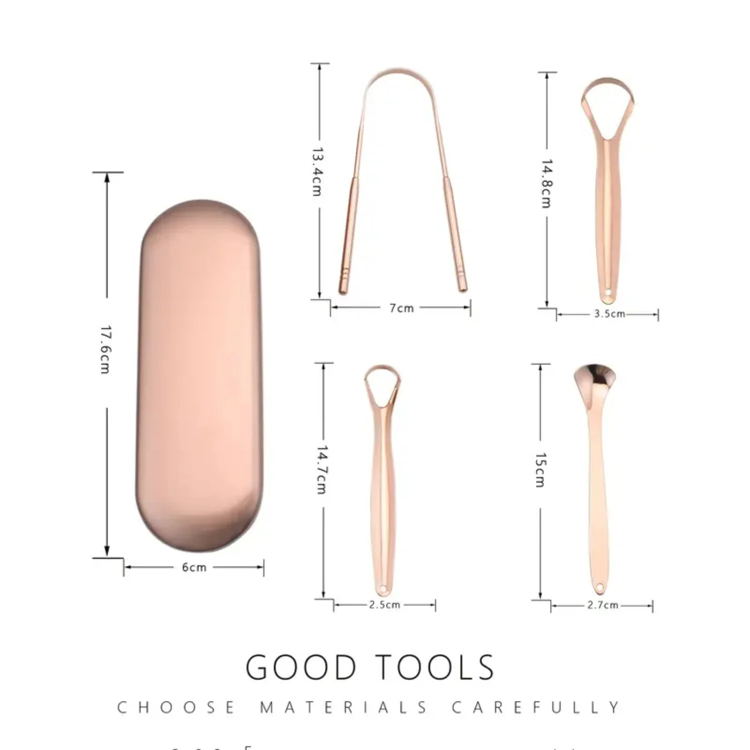 Stainless Steel Tongue Cleaner Scraper Set - Dental Tools for Teeth Care & Oral Hygiene