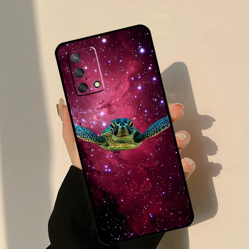น่ารักการ์ตูนเต่าสำหรับ OPPO A74 A54 A94 A53S A54S A31 A5 A9 A52 A72 A91 A93 A96 A15 A17 a57 A77โทรศัพท์กรณี