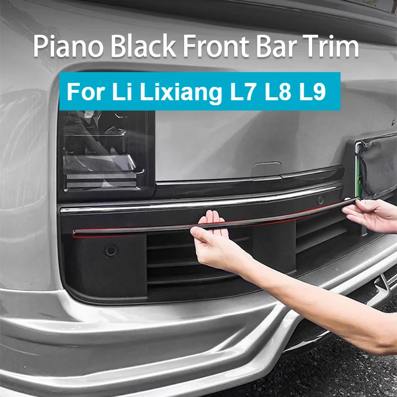 Car Front Bar Trim Strip for Li Lixiang L7 L8 L9 2022 2023 2024 Car Front Bumper Decorative Strip Accessories for Leading Ideal