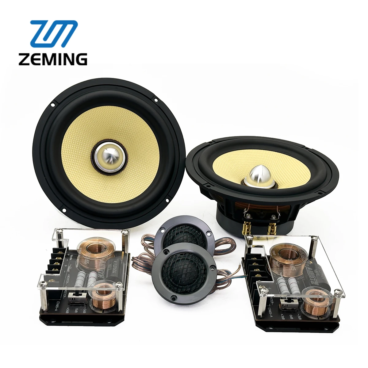 6.5inch 2-way Car Audio Component Speaker sets With 2*RMS power 90W-woofers + silk dome Neo. magnet-tweeter speaker & crossovers