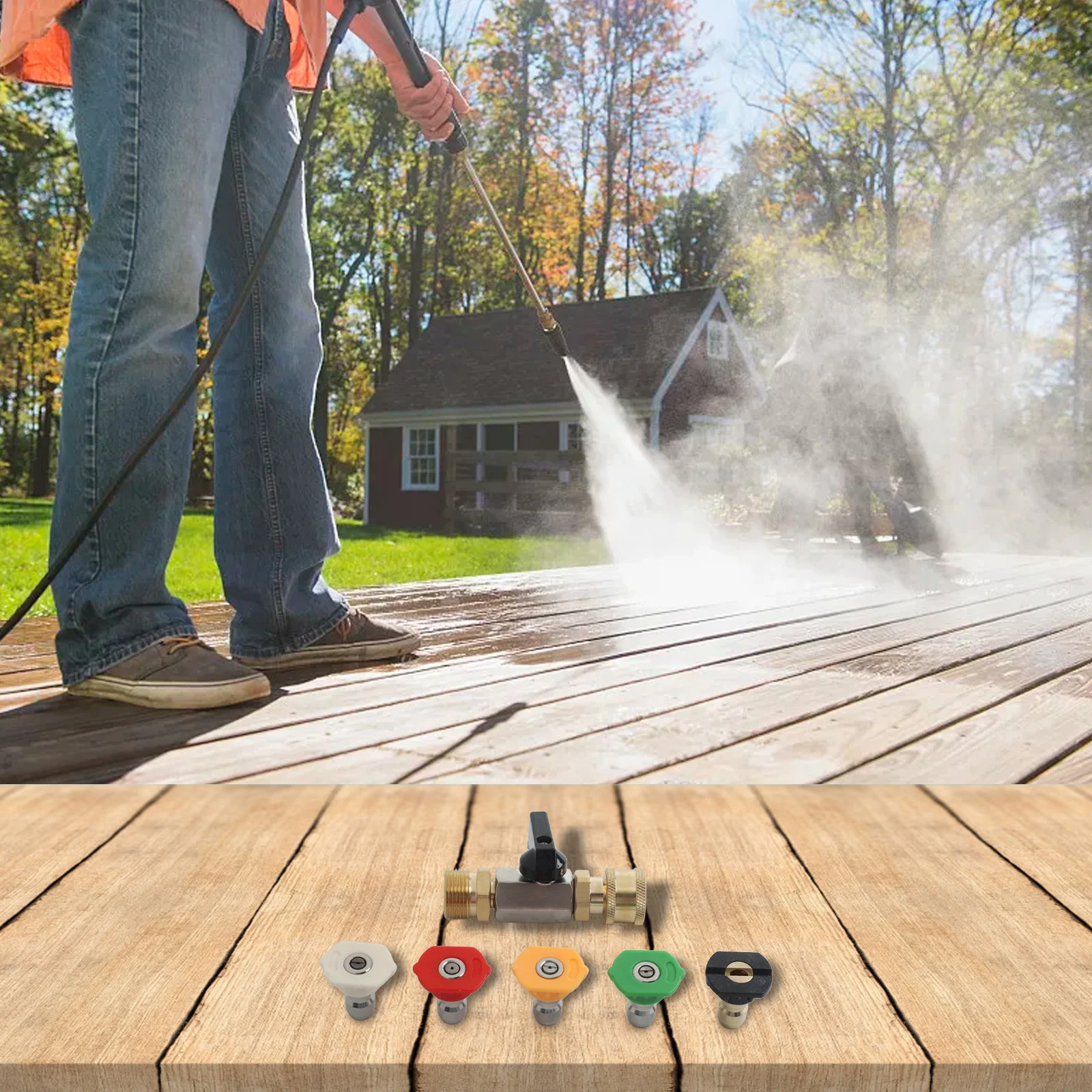 14 مللي متر محول M22 محول الثقيلة تنظيف كفاءة على إيقاف وظيفة سلس مرفق التبديل خرطوم من الفولاذ المقاوم للصدأ المناسب #5