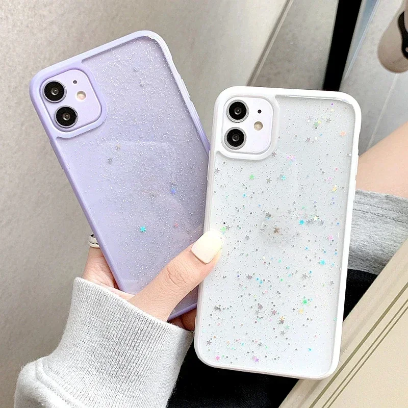 Twinkle Candy Transparent Phone Case for IPhone 11 12 13 14 Mini Pro Max XS X XR 7 8 SE 2020 Shockproof Cases Cover