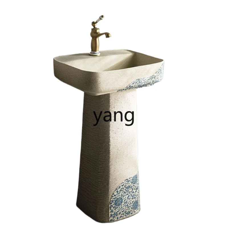 

CX Outdoor Sink Yard Art Wash Basin Balcony Pedestal Basin Integrated Floor-Standing