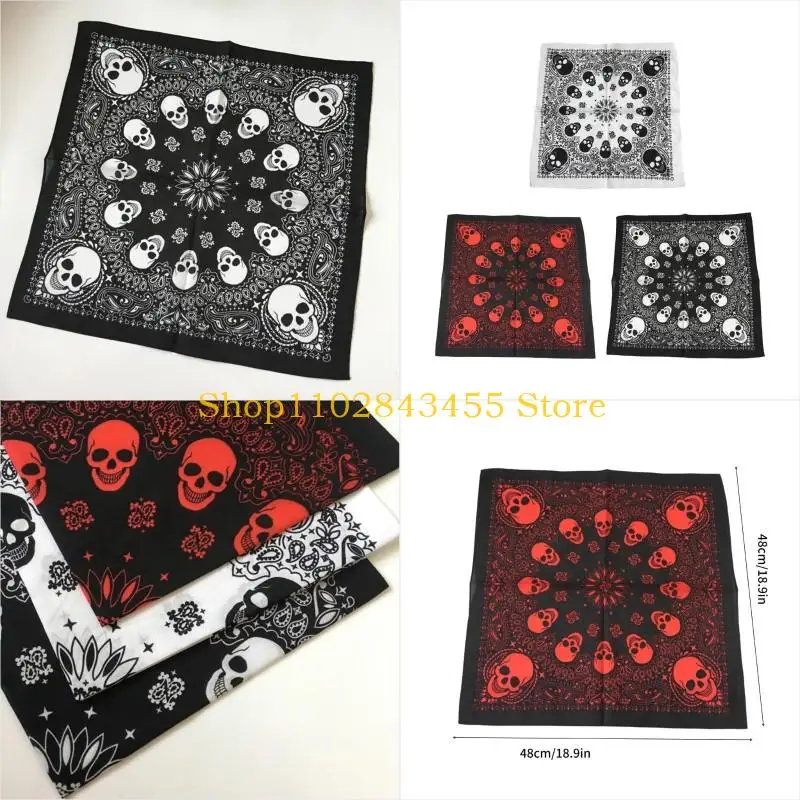 

49MC Unisex Turban Head Scarf Headwear Square Hair Scarves for Riding Camping Cycling