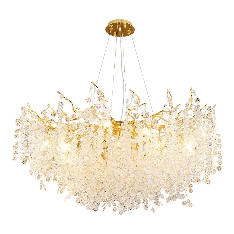 

Modern Crystal Chandelier Personality Glass Hanging Lamp Nordic Dining Room Chandelier Lighting Luxury Living Room Pendant Light