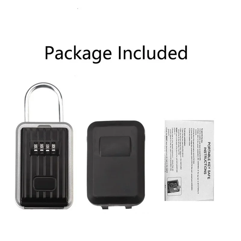 4-digit Combination Password Key Safe Can Be Wall-mounted Outdoor Key Storage Lock Box Reset Password Key Cover
