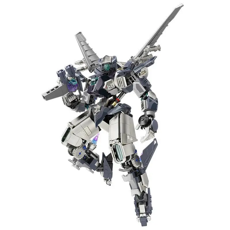 

New Building Blocks Chinese J-35 Combat Mecha Assembly Robot Model Children's Puzzle Toy Collection Boys' Holiday Gift Ornaments