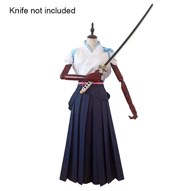 Genshin Impact Kamisato Ayaka Cosplay Kimono Kostum Permainan Wanita dan Pria Pakaian Kendo Putri Ggret Wig Tutup Kepala