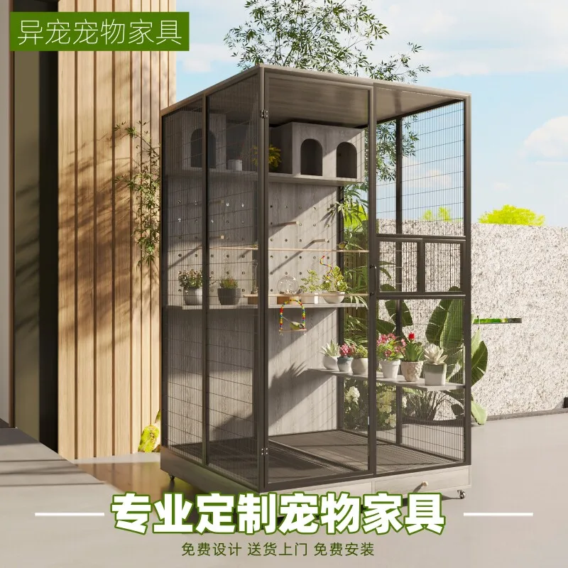 Bird cage extra large king parrot Xuanfeng King Kong luxury villa transparent ecological outdoor custom peacock cage