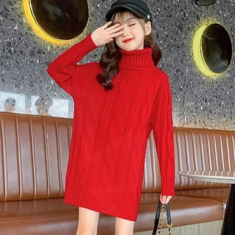 turtleneck sweater dress red Cuddle Up Close Burgundy Cable Knit Turtleneck Sweater Dress