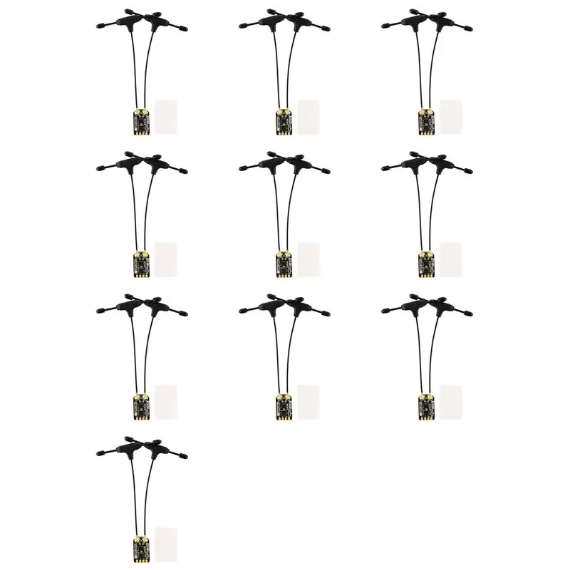 10X RP3 Dual Antenna Receiver Diversity Expresslrs ELRS 2.4GHZ Nano Receiver For RC Airplane FPV Freestyle Tinywhoop