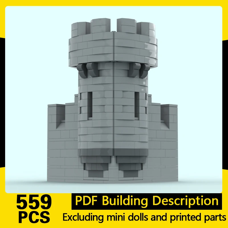 

Medieval Castle Model MOC Building Bricks Battlement Corner Tower Modular Technology Gifts Holiday Assemble Children Toys Suit
