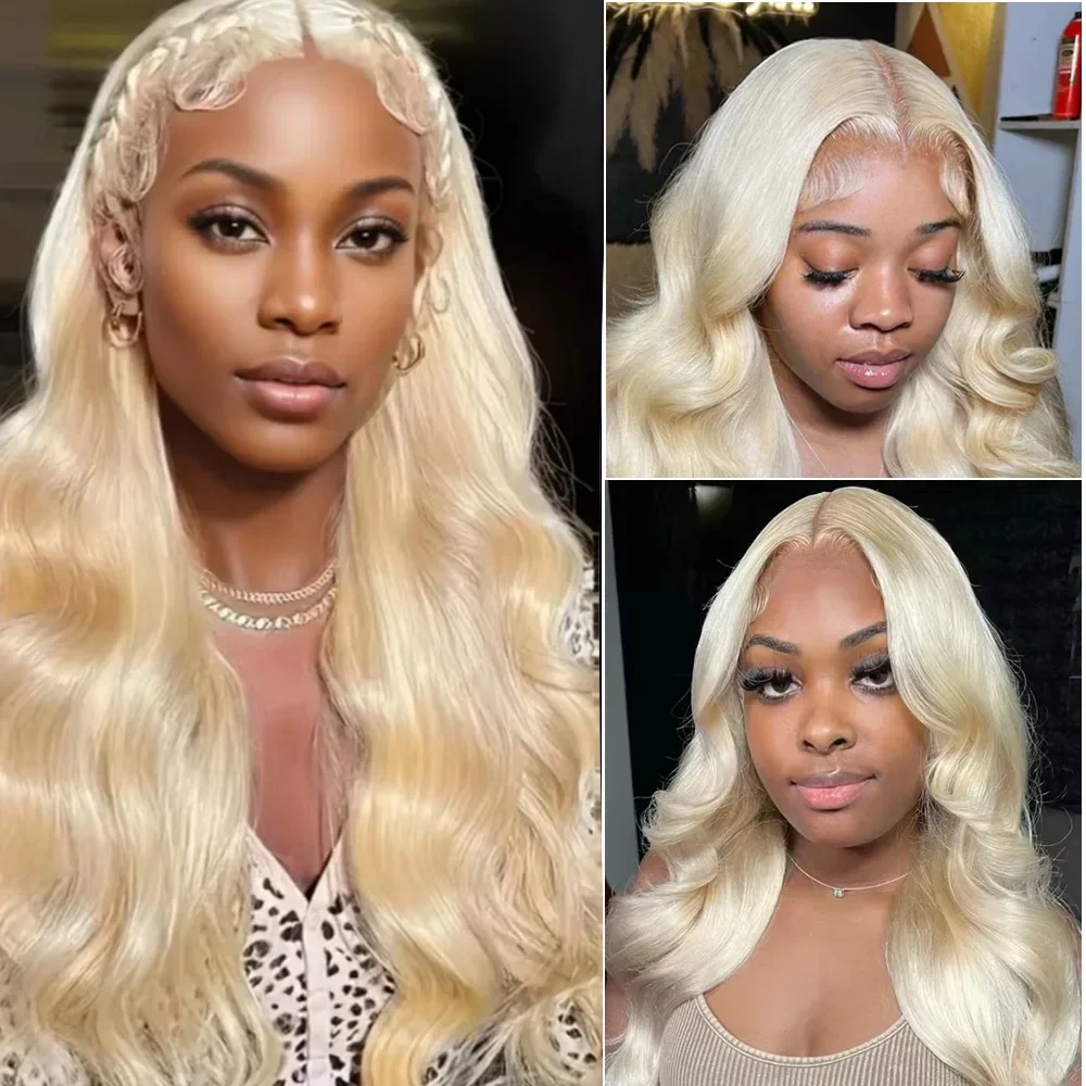 613 Blonde Body Wave Frontal HD Transparent 13x6 Lace 100% Human Hair Wigs Honey Colored Lace Front Wigs for Women 26 34 36 Inch