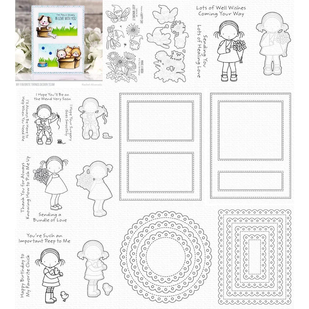 JB Wings & Wishes Cutting Dies & Stamps Scrapbook Diary Decoration Stencil Embossing Template DIY Greeting Card Handmade